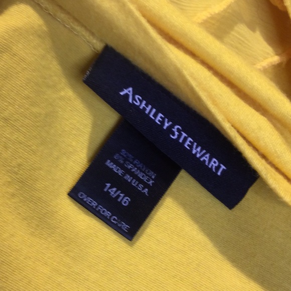 GUC Ashley Stewart Yellow Keyhole Ruffle Top,14/16 - Picture 6 of 7